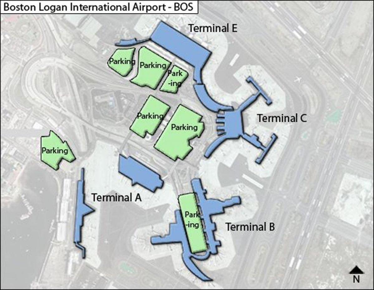 mapa del aeropuerto de Logan terminal c