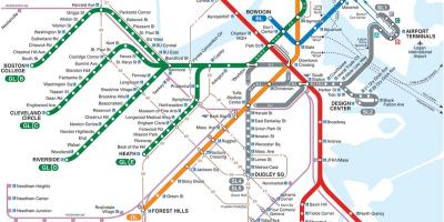 MBTA mapa de la línea roja