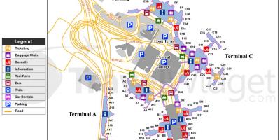 Mapa de aeropuerto internacional Logan