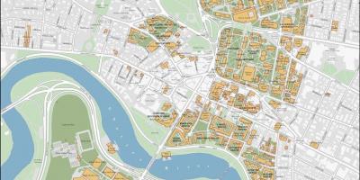 El mapa del campus de la universidad de Harvard