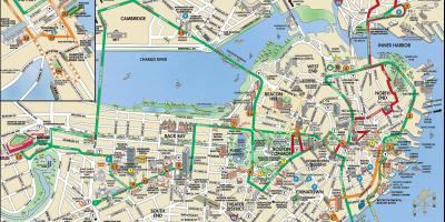 Boston hop on hop off trolley tour mapa