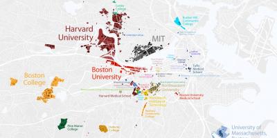 Mapa de la universidad de Boston
