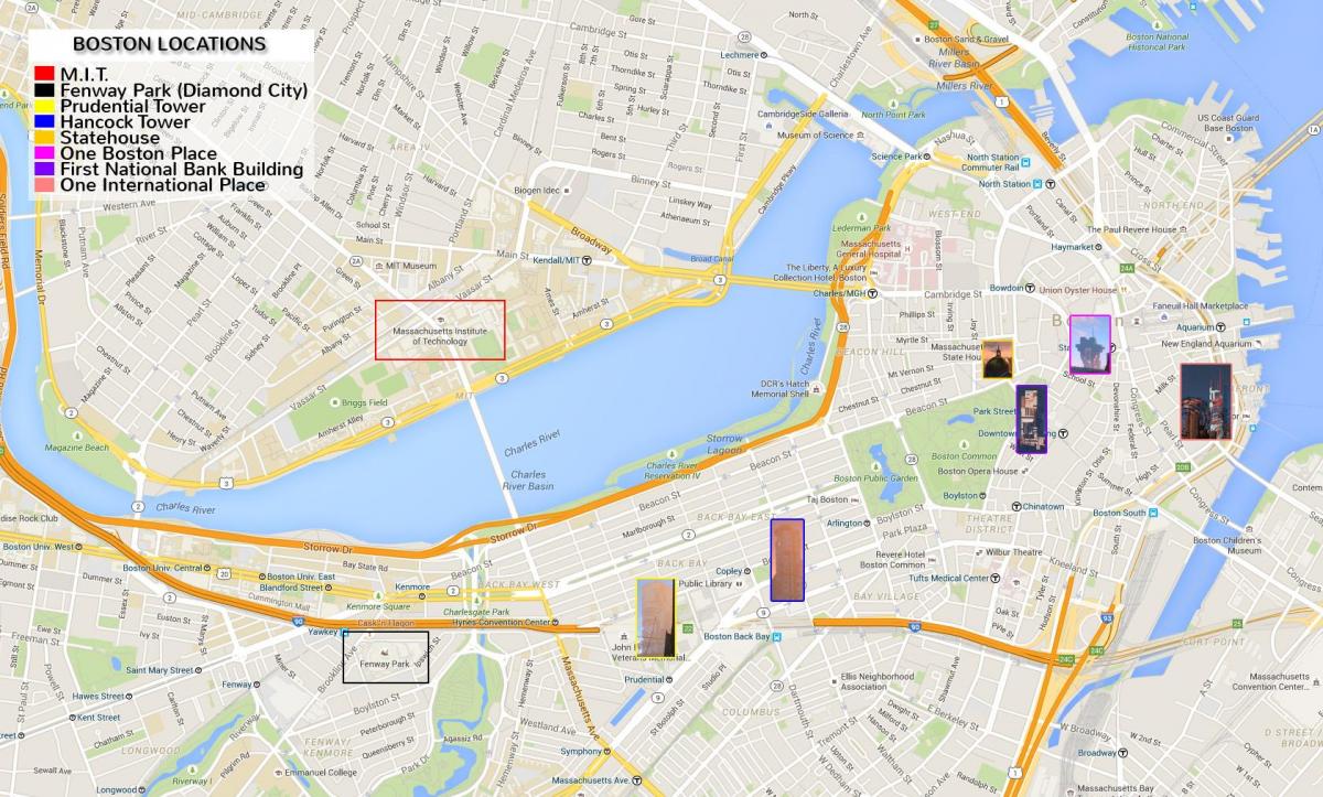 mapa de la ciudad de Boston