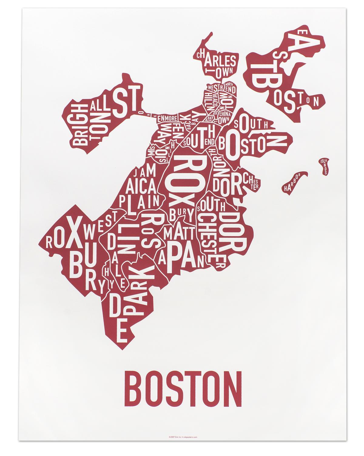 la ciudad de Boston mapa