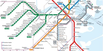 MBTA mapa de la línea roja