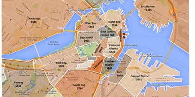La ciudad de Boston mapa de zonificación