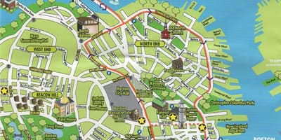 Mapa de Boston turismo